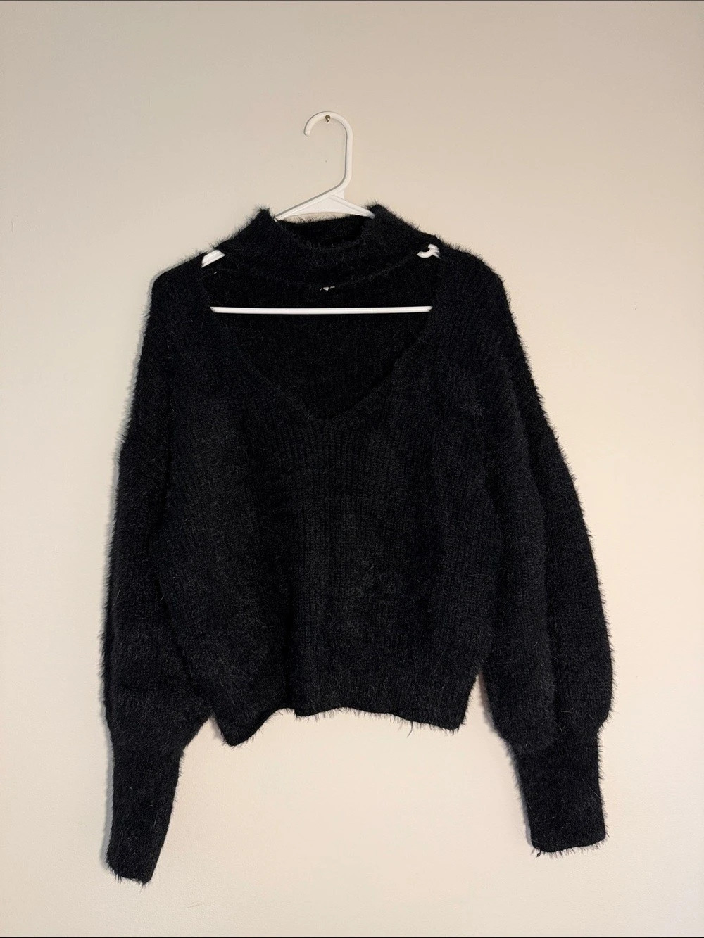 Endless Blu Black V-Neck Sweater